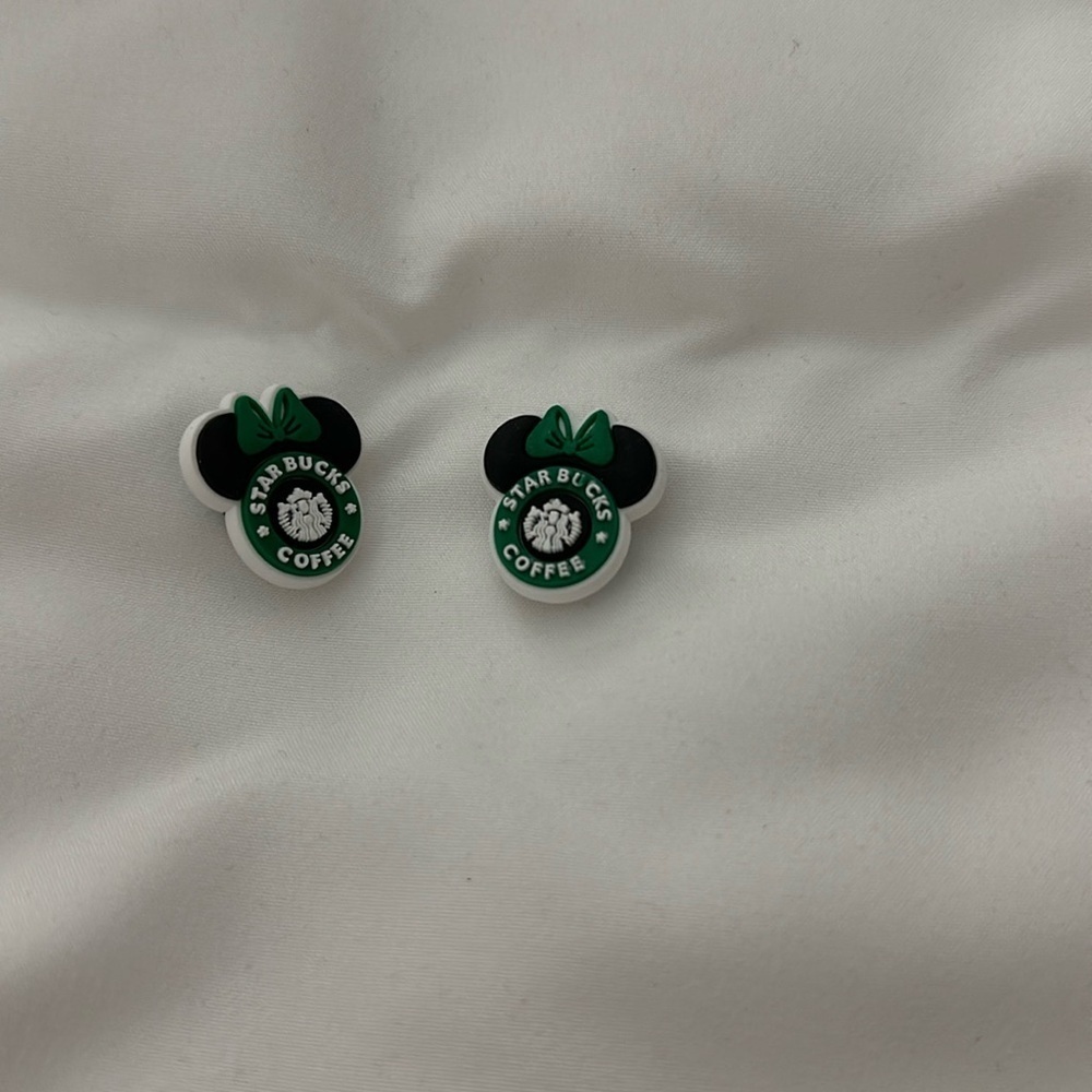 Minnie Mouse Disney Starbucks Shoe Charms for Shoes NWT - Picture 2 of 4